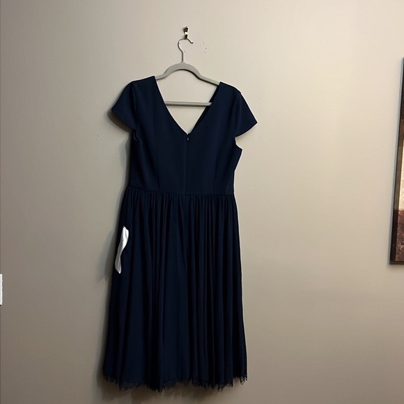 Dress the Population Corey V-Neck Cap Sleeve Lace Hem Dress - Picture 6 of 15